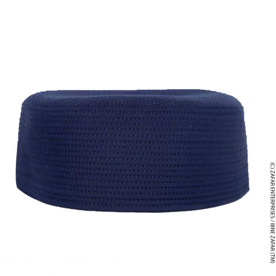Navy Blue Premium Quilted Turban Cap / Hat / Kufi IBZ-402-9